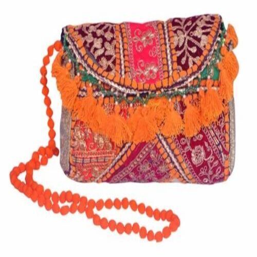 Ladies Jaipuri Handicraft Sling Bag - Color: Multicolor