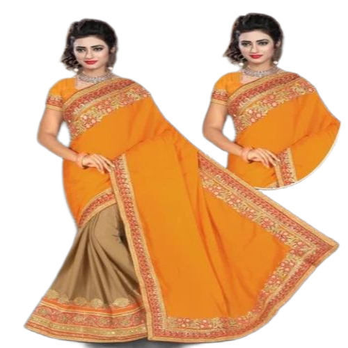 Yellow Designer Ladies Saree