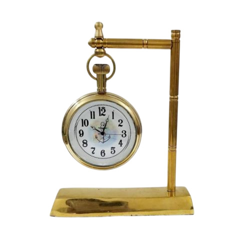 Antique Brass Nautical Hanging Table Clock