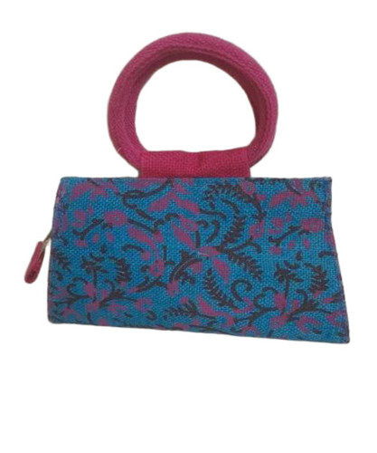 Blue Mini Jute Handbags