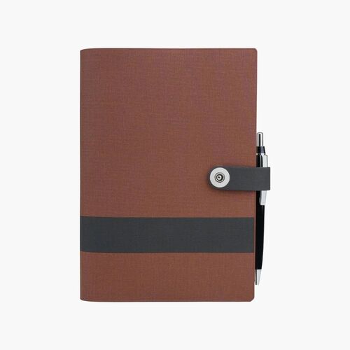Brown Diaries With Pen