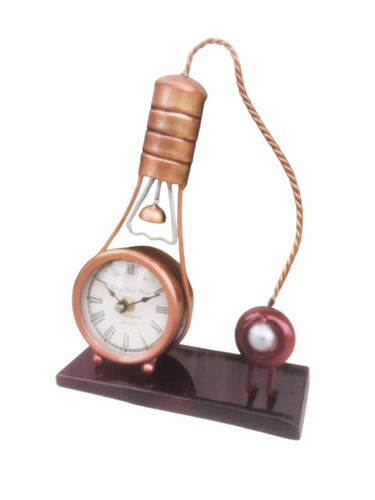 Bulb Shape Metal Table Clock 