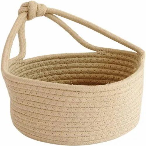 Cream Rope Cotton Basket