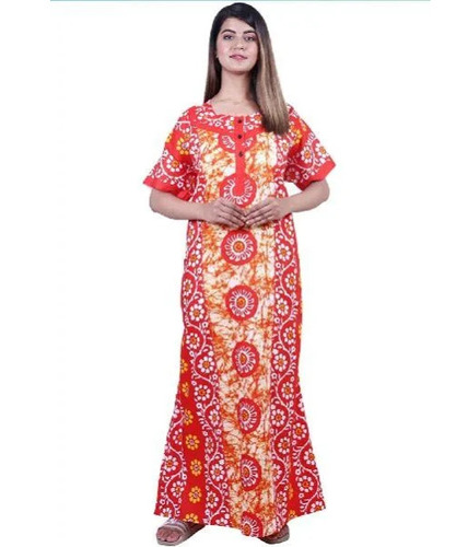 Printed Cotton Jaipuri Night Gown