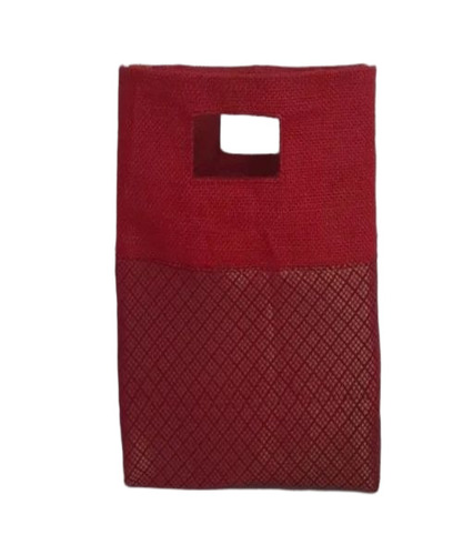 Red Printed Jute Bag