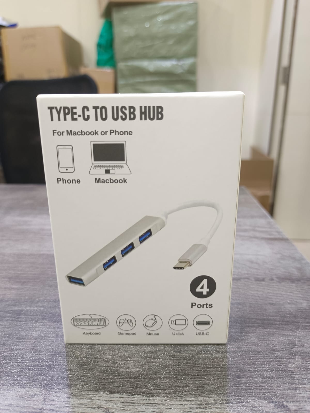 Type C to USB Hub USB C Adapter for MacBook Phone Laptop Gamepad Mouse U Disk