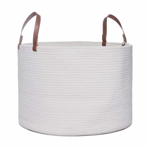 White Rope Cotton Basket