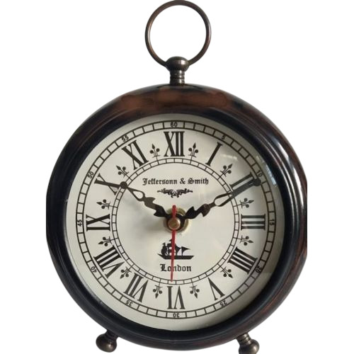 Wooden Nautical Round Small Table Clock