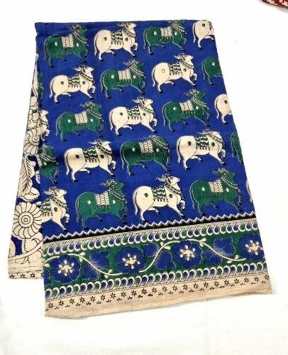 Blue Cotton Saree