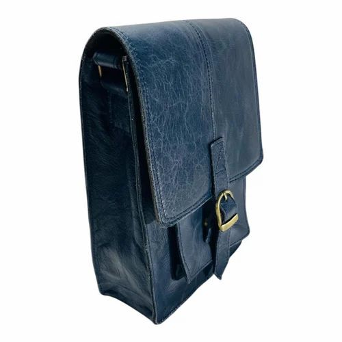 Blue Plain Sling Bag