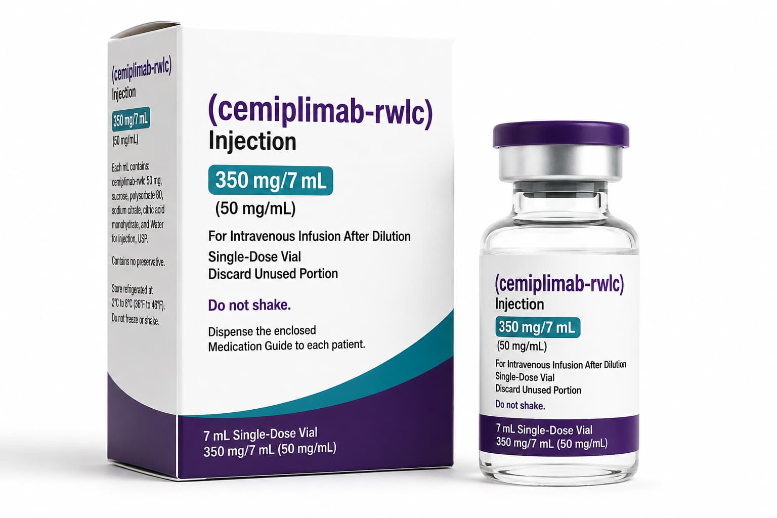 Cemiplimab-rwlc Injection 350 mg/7 mL 50 mg/mL