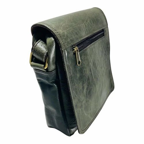 Green Plain Sling Bag