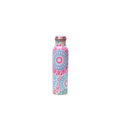 Mandala Design Copper Water Bottle