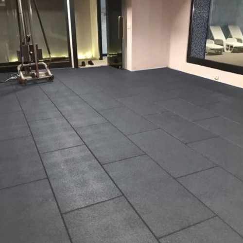 Rubber Gym Mat - Color: Black