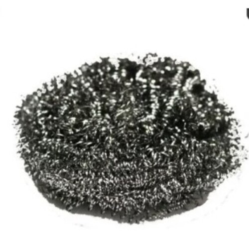 Silver Round Stainless Steel Scrubber