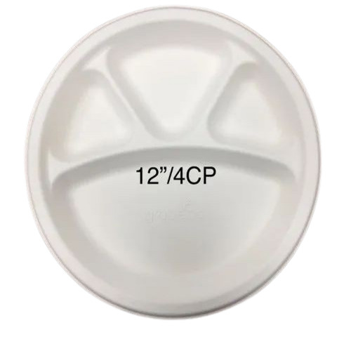 12 Inch 4 Compartment Disposable Paper Plate