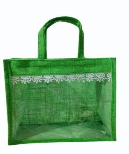 Green Jute Window Bag