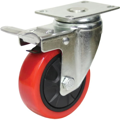 Pu Castor Wheels - Color: Red