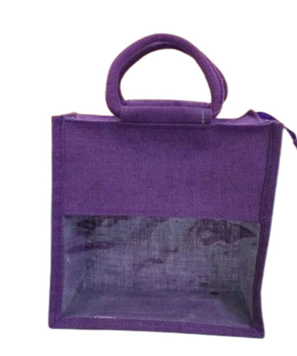Purple Jute Window Bag