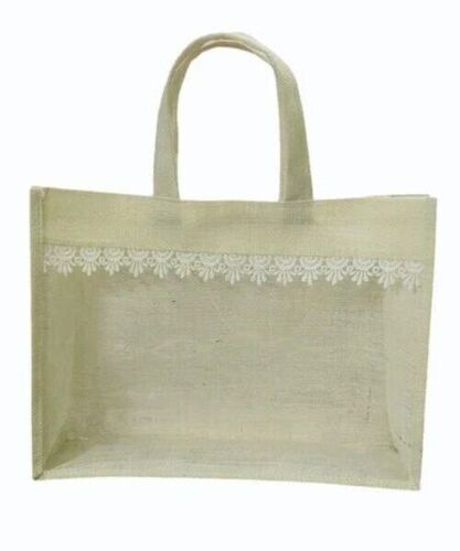 White Jute Window Bag
