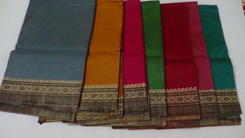 Bhagalpuri Plain Saree With Border
