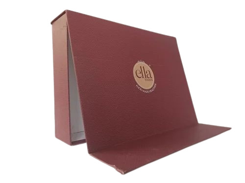Brown Cardboard Logo Printed Gift Box