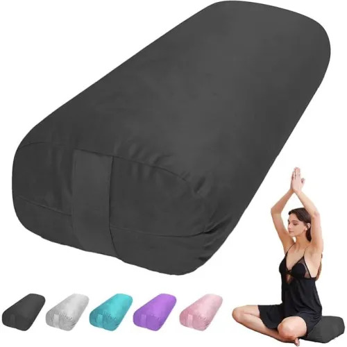Cotton Prana Yoga Bolster With Buckwhat Filling