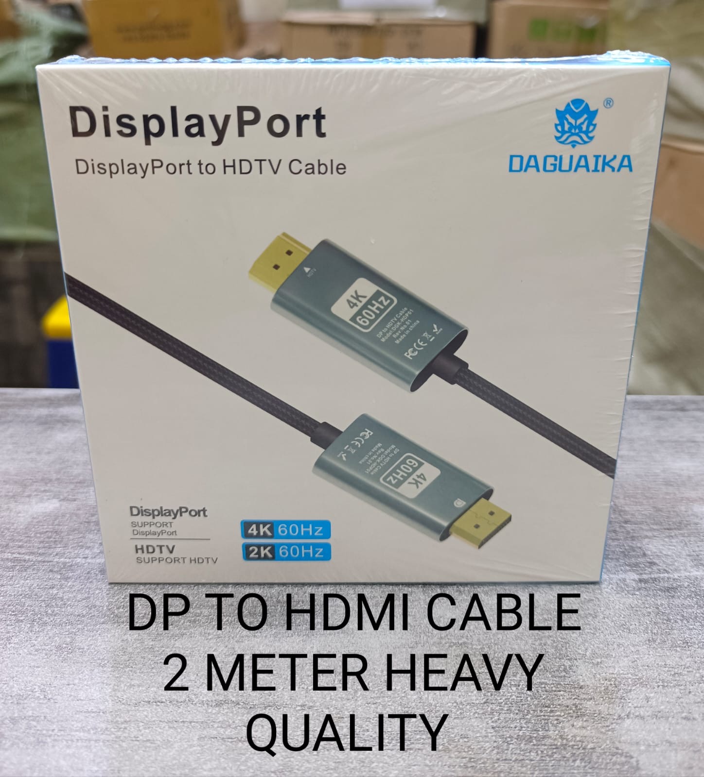 DisplayPort to HDMI Cable 2 Meter 4K 60Hz 2K 60Hz High Definition HDTV Cable
