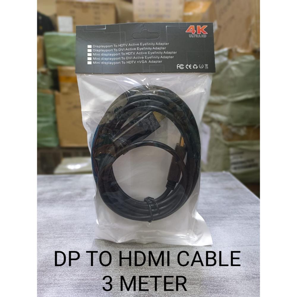 DisplayPort to HDMI Cable 3 Meter Active Eyefinity HDTV Adapter 4K High Definition