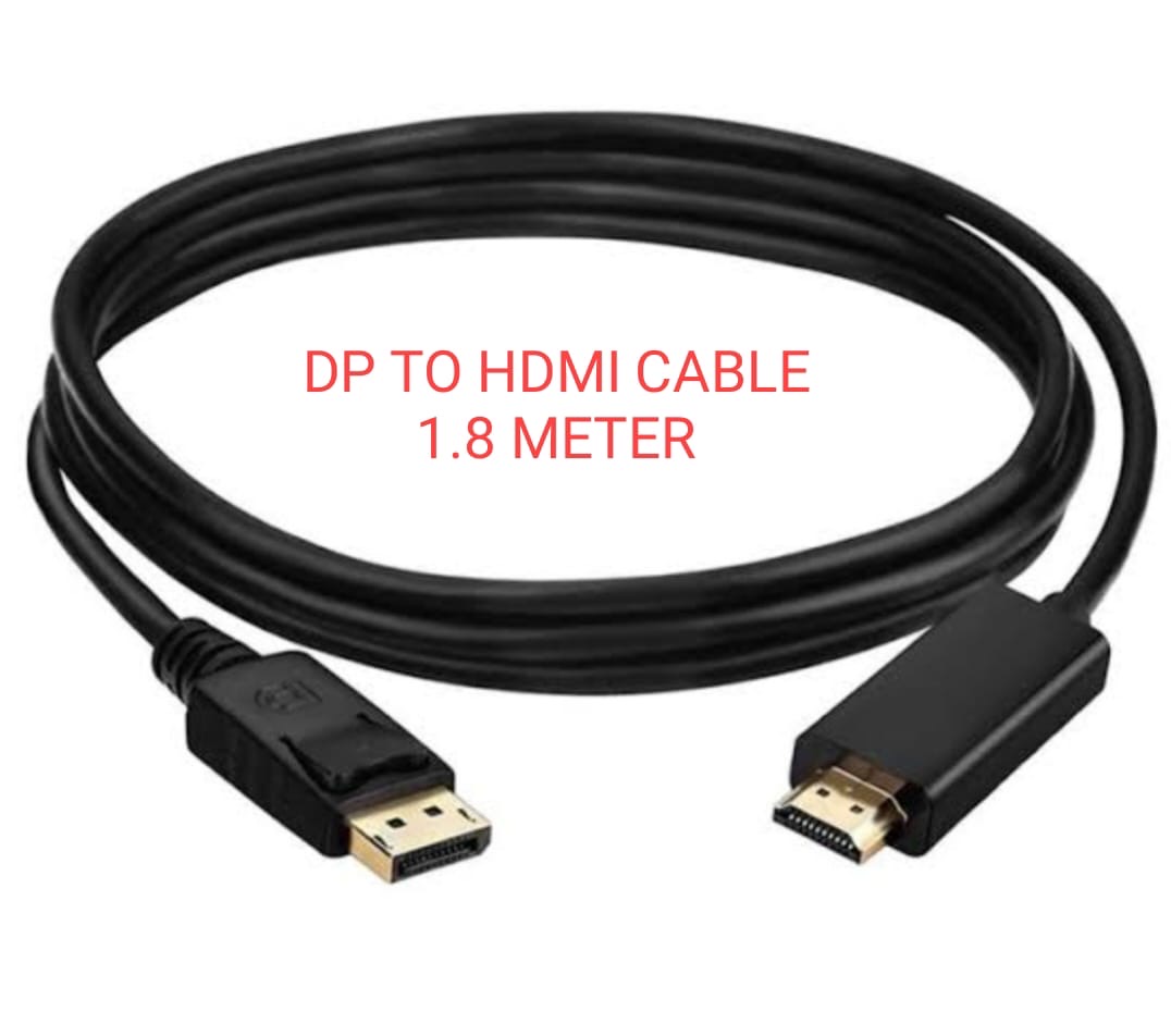 DP to HDMI Cable 1.8 Meter DisplayPort to HDMI High Speed 4K 60Hz HDTV Monitor Cable