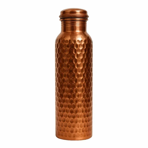 Full Hammered Copper Bottle