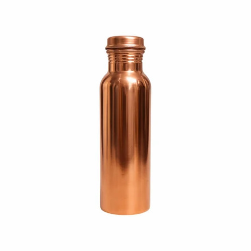 Glossy Finish Plain Copper Bottle