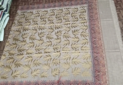 Leaf Embroidery Woolen Shawl