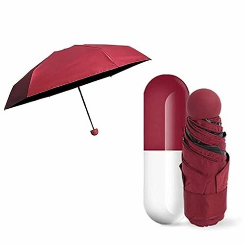 Maroon Mini Capsule Umbrella