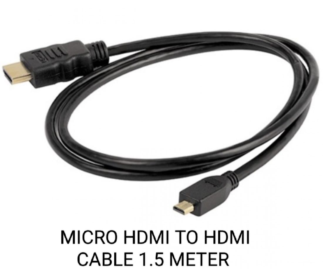 Micro HDMI to HDMI Cable 1.5 Meter High Speed HDTV Audio Video Cable