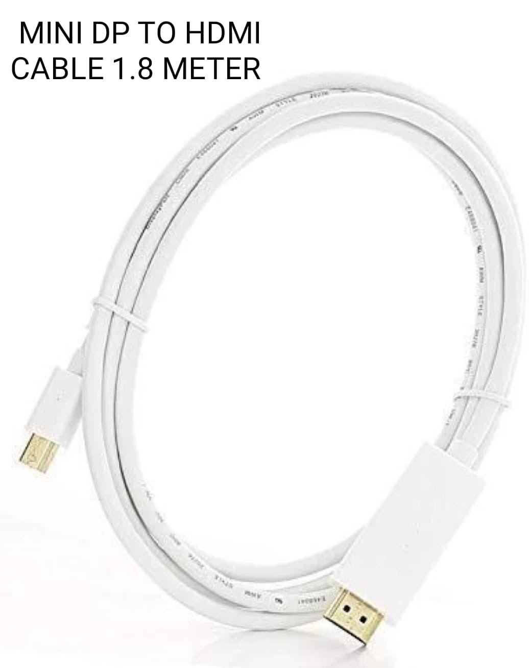 Mini DisplayPort to HDMI Cable 1.8 Meter High Definition HDTV Audio Video Cable