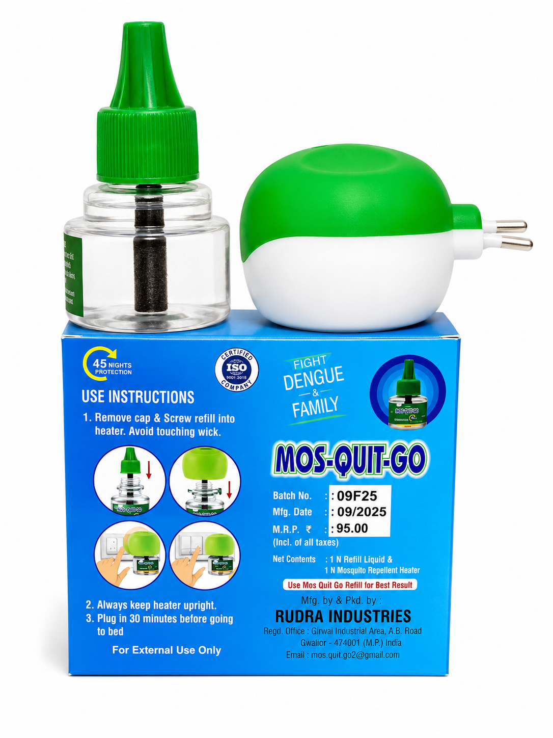 Mos-Quit-Go Mosquito Repellent Liquid Vaporizer