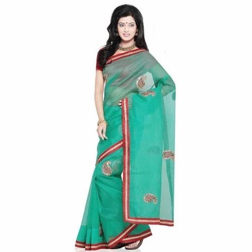 Supernet Cotton Saree