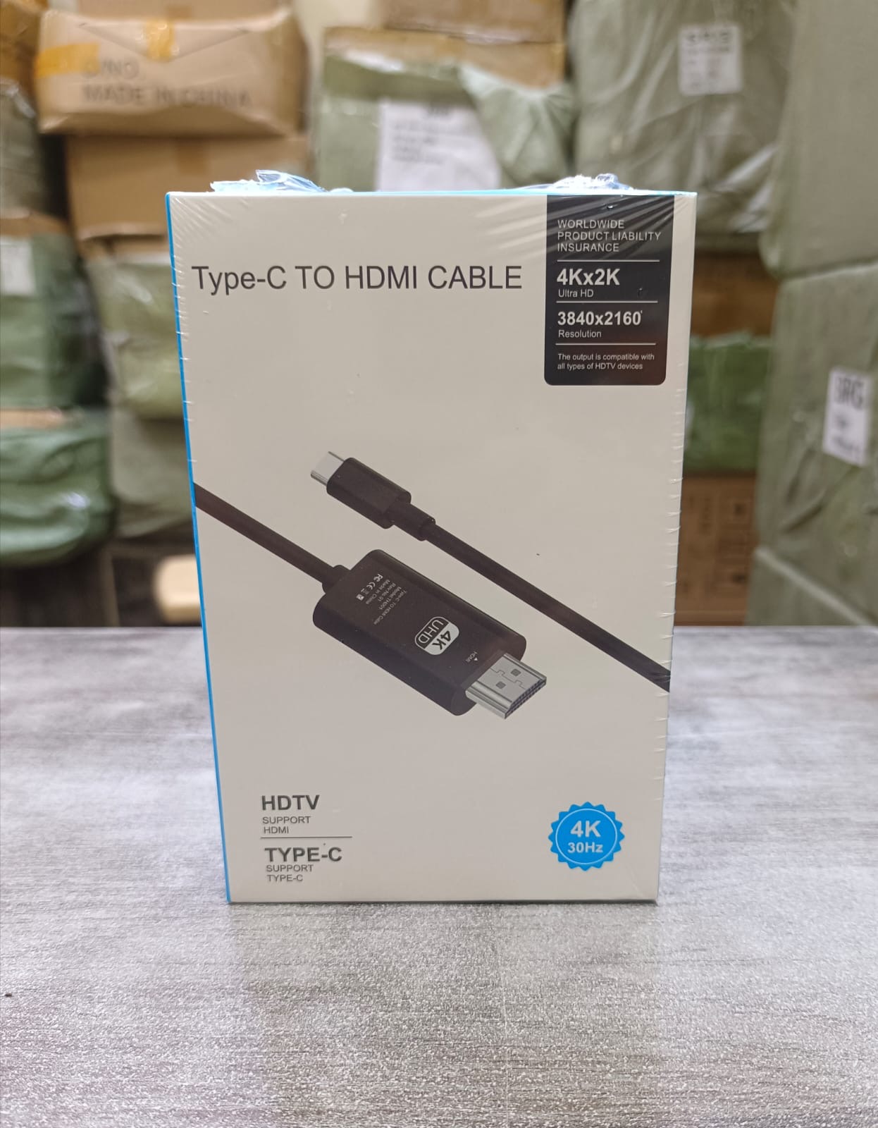 USB Type C to HDMI Cable 4K 30Hz Ultra HD HDTV Display Cable for Laptop TV Monitor Projector