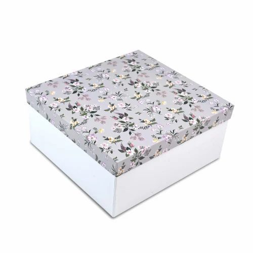 White Printed Cardboard Gift Packaging Box