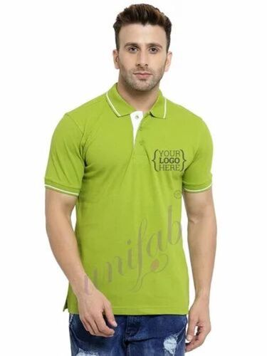 Green Color Corporate T Shirt