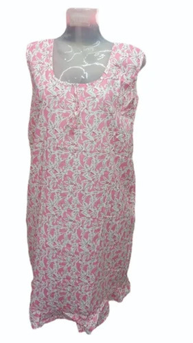 Ladies Floral Printed Cotton Nighty - Color: All