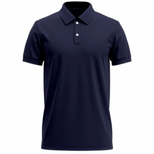 Men Blue Color Cotton T Shirt