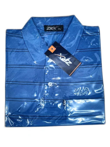 Mens Cotton Lining Printed Polo Neck T Shirt - Color: All