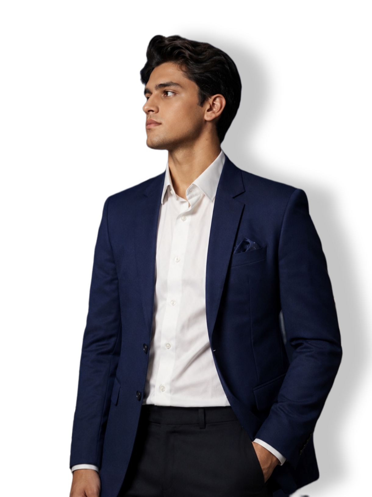 Mens Navy Blue Casual Blazer - Gender: Male
