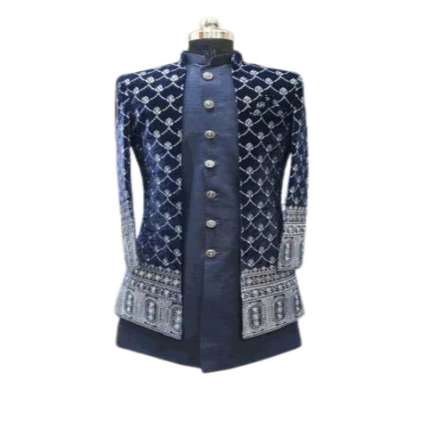Blue Color Mens Sherwani