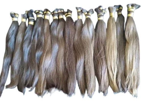 Brown Natural Bulk Hair - 100% Human Hair, 18 Inch, Brown, Straight Modern Style, Lightweight, Reusable, Easy Styling