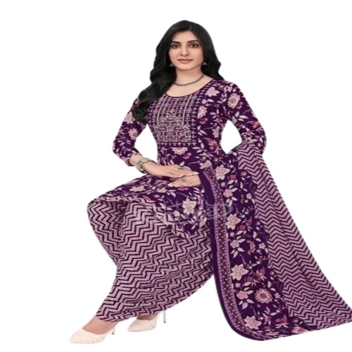 Casual Wear Cotton Patiala Suits