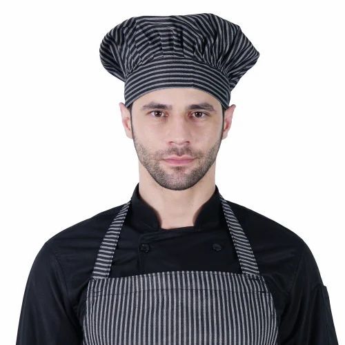 Cotton Striped Chef Cap