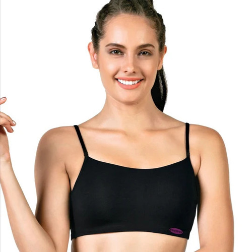 Enamor Women Basic Cotton Sports Bra 2pc Pack (Black) A022